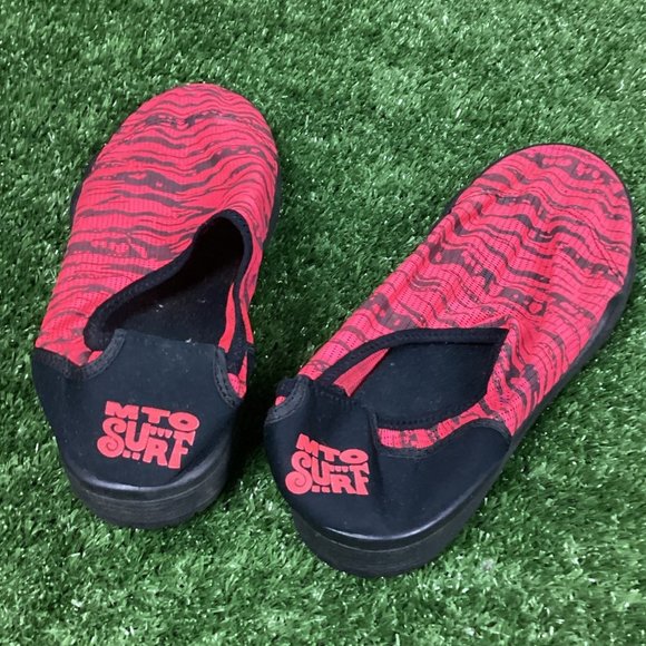 MTO Surf Shoes Red Black 10 - Picture 4 of 9